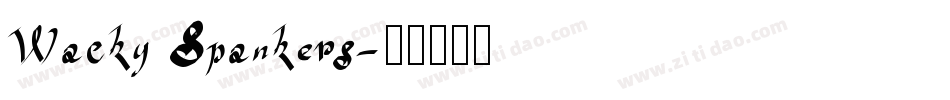 Wacky Spankers字体转换